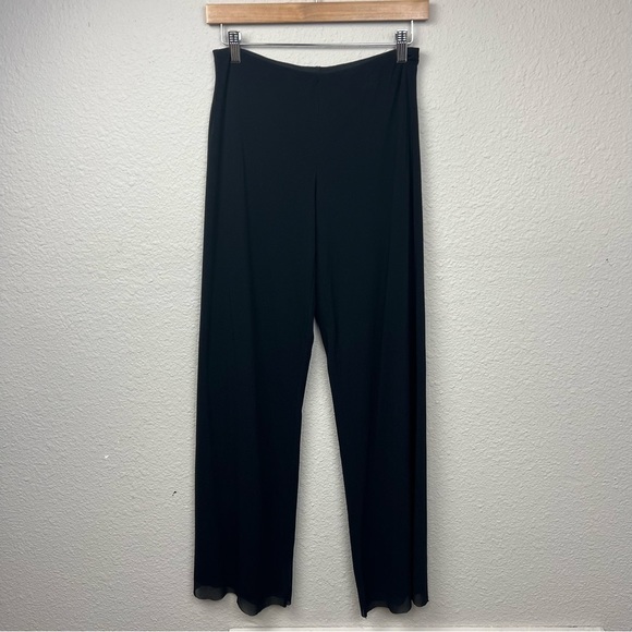 CAbi Pants - 𝅺CABI 967 Pull-On Mesh Nylon Chiffon Overlay Pants Black Sz XS